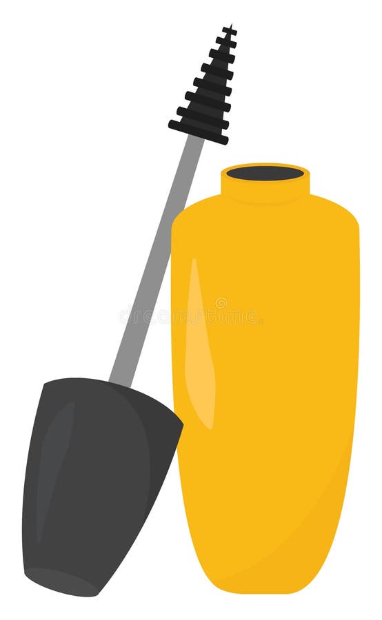 Yellow Mascara, Illustration, Vector Stock Vector Illustration of