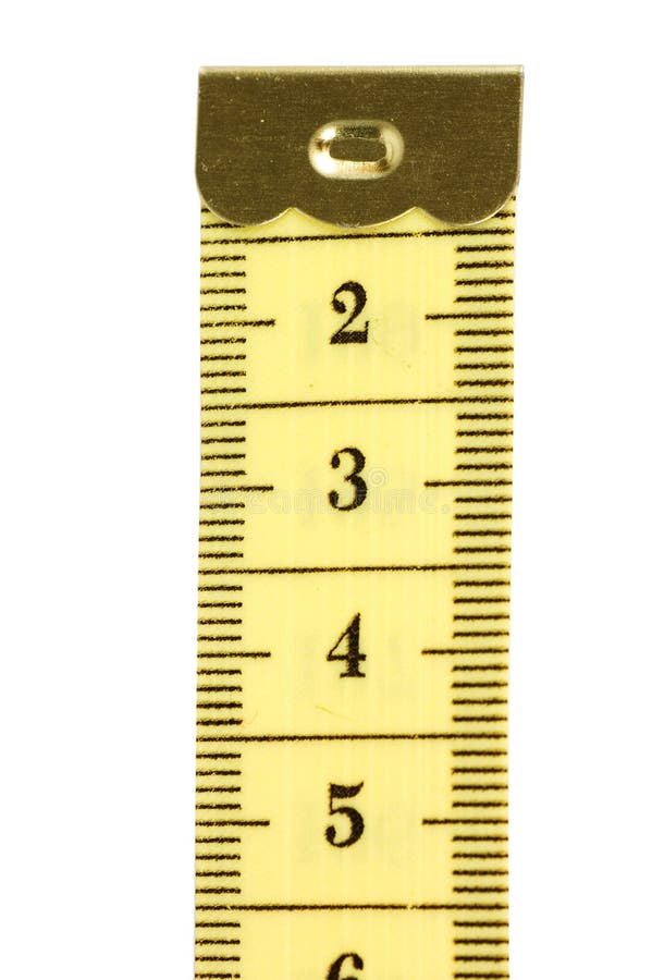 Yellow Measuring Tape Isolated on White Stock Photo Image of
