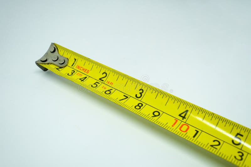 Yellow Measuring Tape with Scale Stock Image Image of object