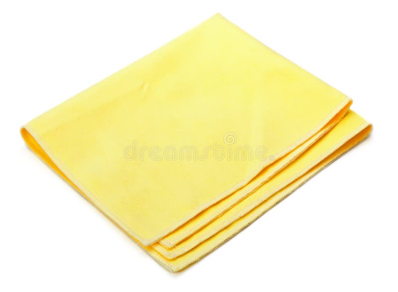 Yellow microfiber duster stock images