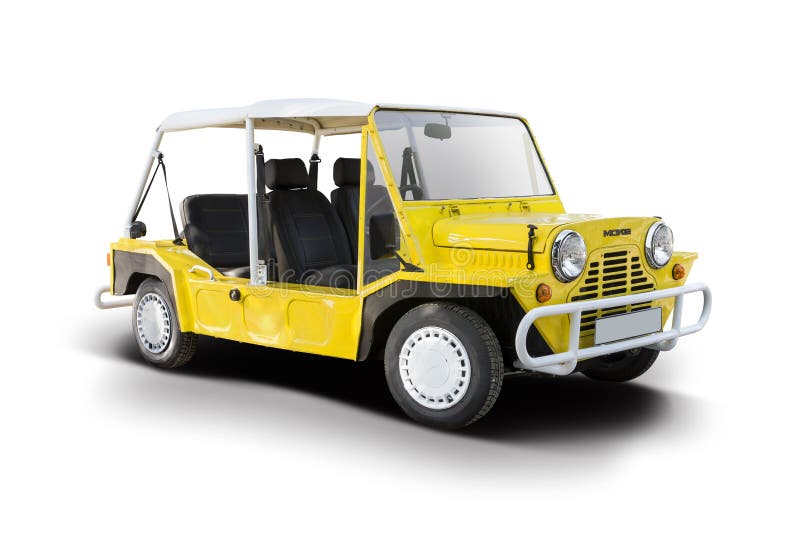 Yellow Mini Moke car stock photo Yellow Mini Moke car stock photo