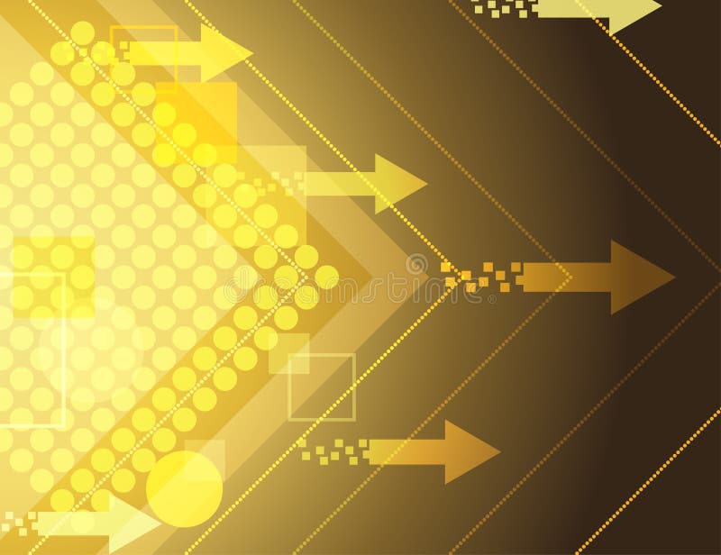Yellow modern tech background royalty free illustration
