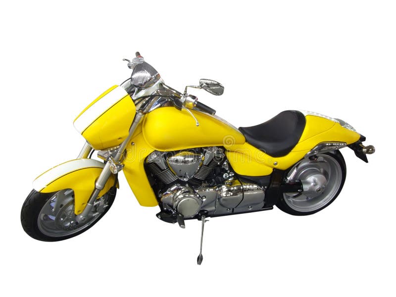 Yellow motorcycle stock image. Image of motor, travel - 4692095