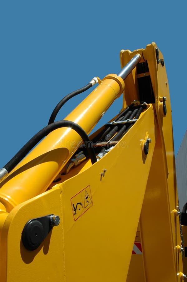 Yellow multi purpose wheel-loader stock photography
