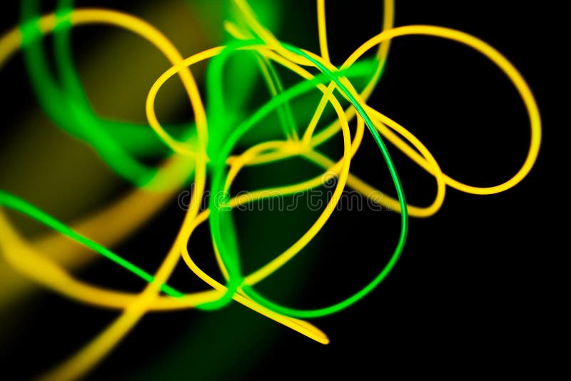 Yellow Neon and Green Neon Abstract. Neon Lines Stock Image - Image of  wallpaper, exposure: 144986631