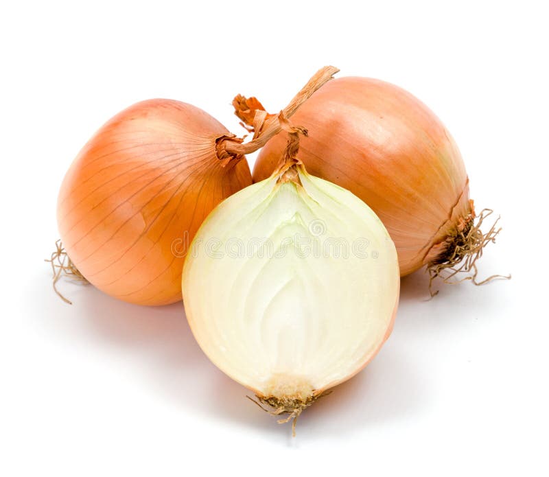 Yellow onions stock photography