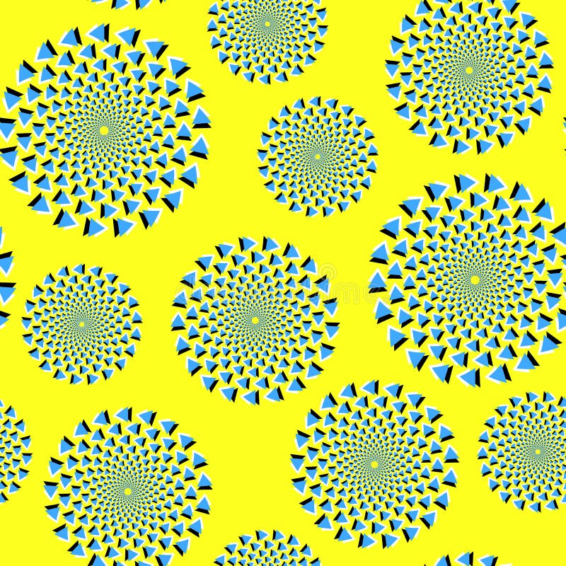 Optical Illusion of Rotation Stock Illustration - Illustration of white ...