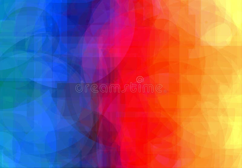 Yellow, orange, magenta and blue color raster illustration background abstract