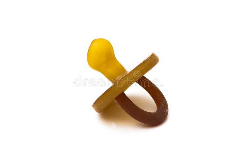 Yellow pacifier stock photo. Image of pacifier, born 17361960