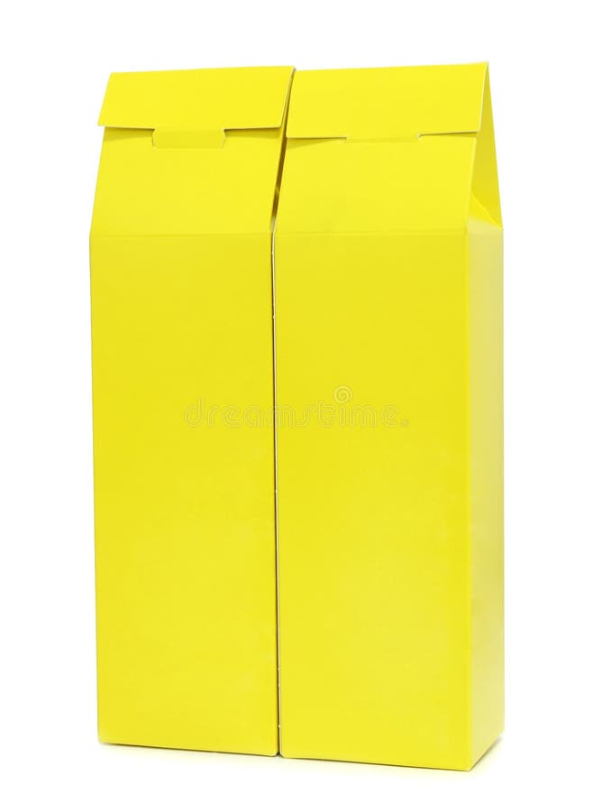 Yellow Package Box Isolated Stock Photo Image of cutout, christmas