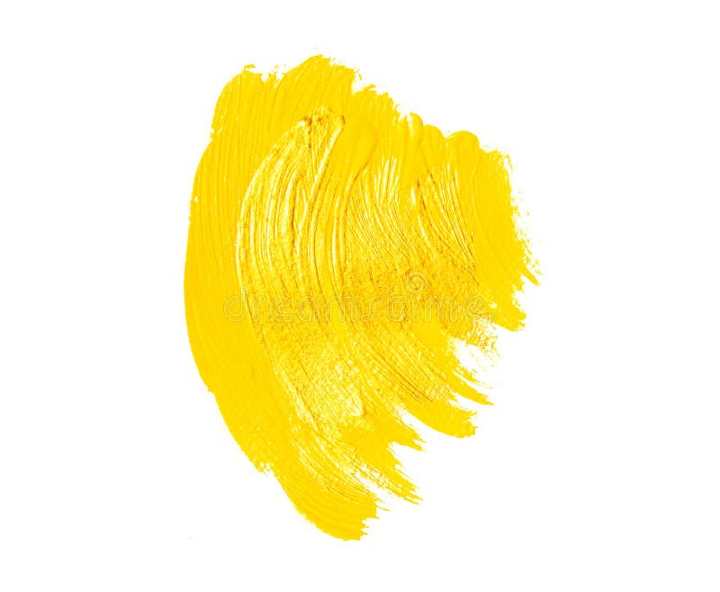 Yellow paint brush strokes royalty free stock photo Yellow paint brush strokes royalty free stock photo