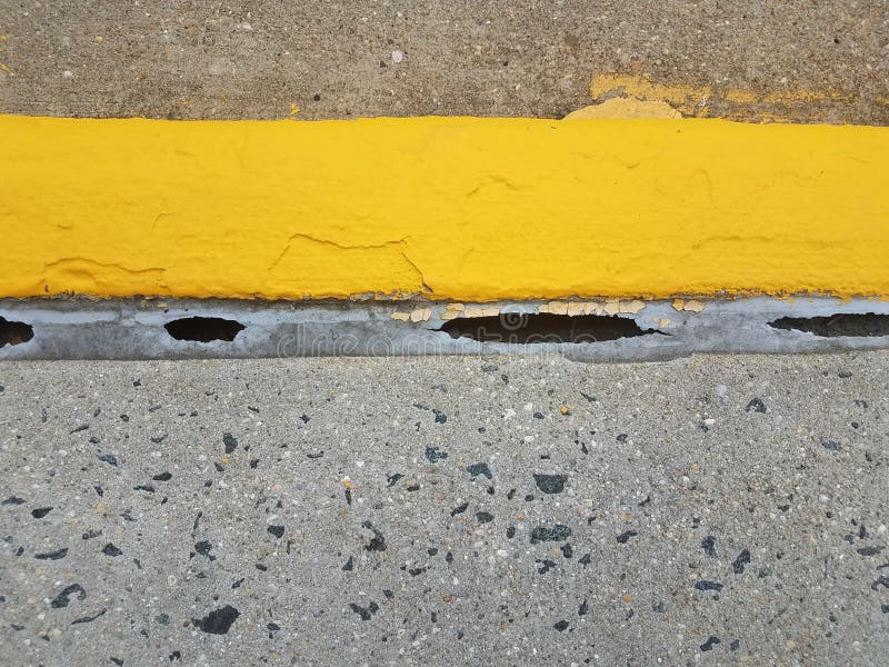 Yellow Paint and Cement Curb Stock Image Image of gray, yellow 94015359