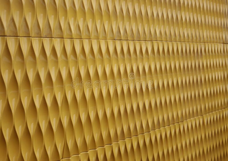 Yellow Paint Corrugated Metal Stock Image Image of material