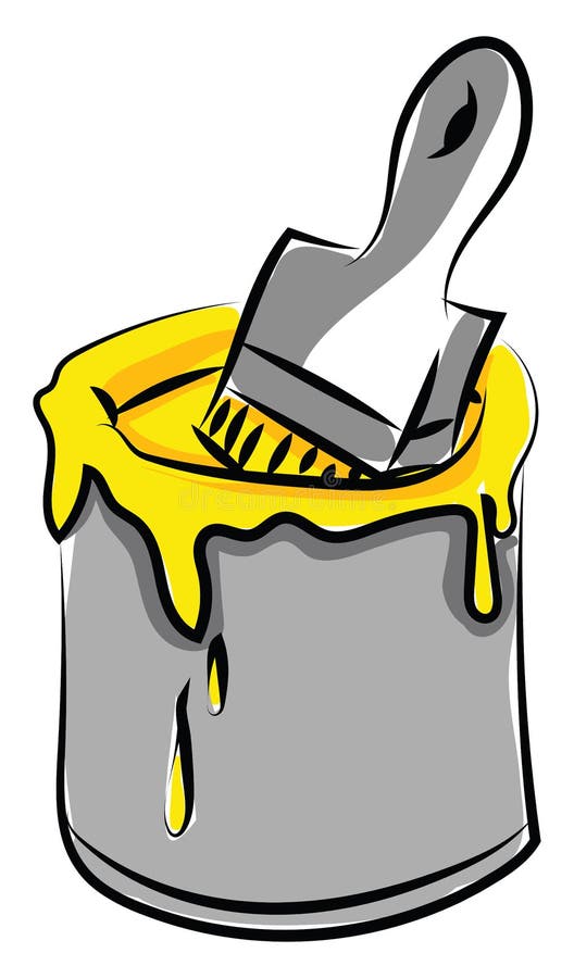 Yellow Paint ,illustration,vector Stock Vector Illustration of