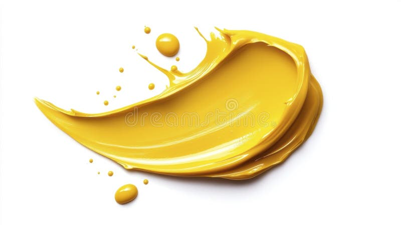 Yellow paint splash on white background vector illustration