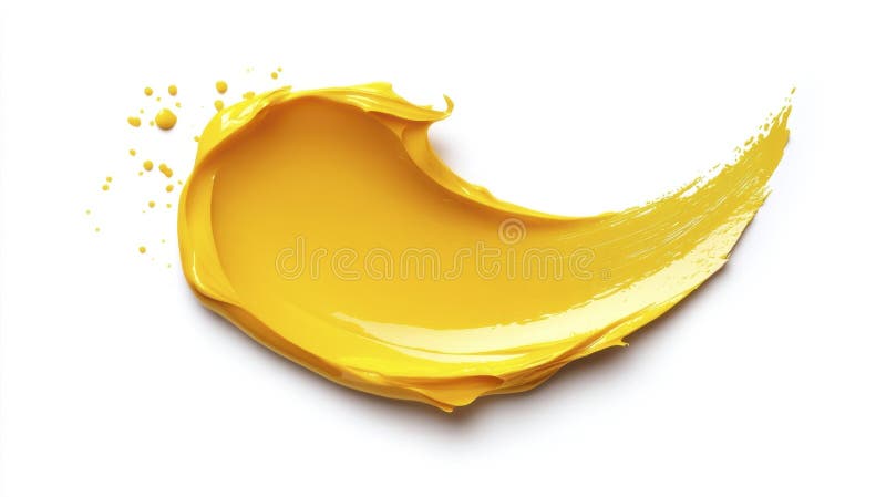 Yellow paint splash on white background vector illustration