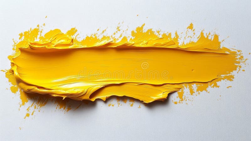 Yellow Paint Stroke 2 royalty free illustration