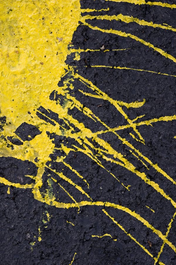 Yellow paint on the wall stock image. Image of paint, black 3139163