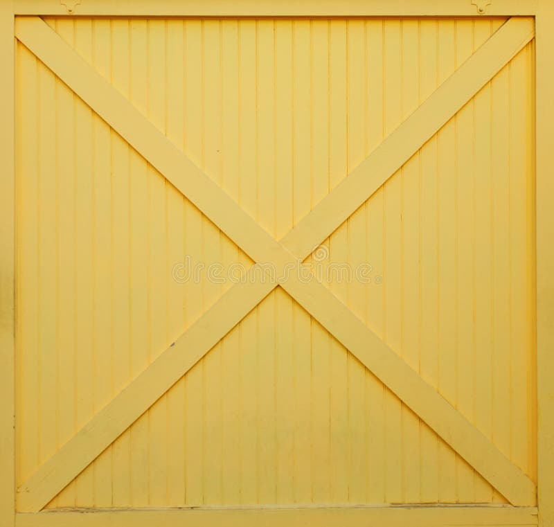 Yellow Painted Barn Door