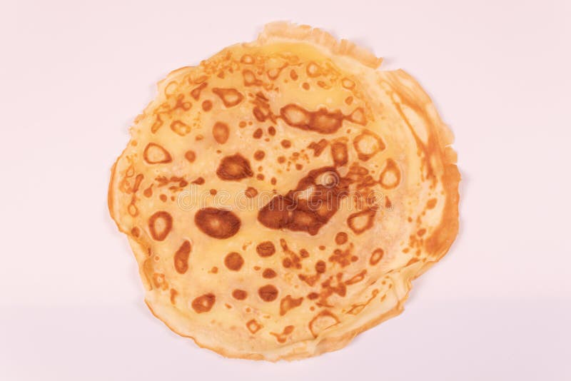 Yellow Pancake with Spots Top View Stock Image Image of dessert