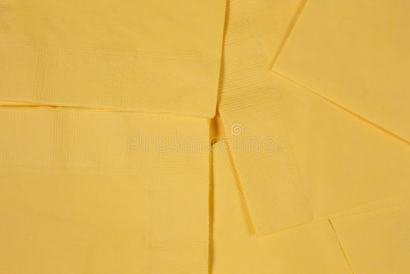 Yellow Paper Napkins Background Stock Photo Image of tablecloth