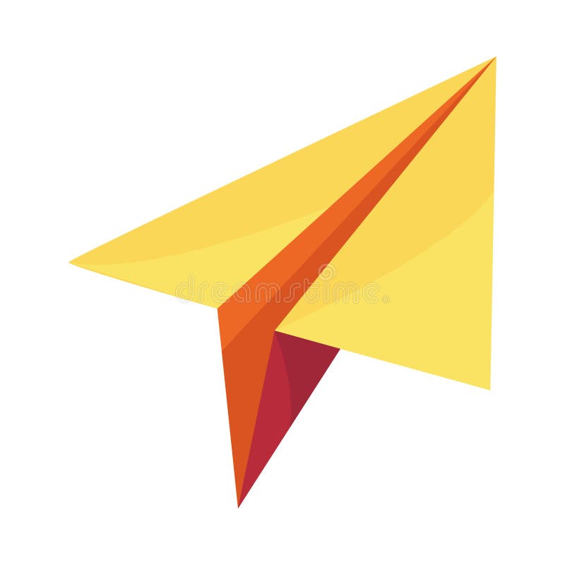 Yellow paper plane stock vector. Illustration of idea 273186073