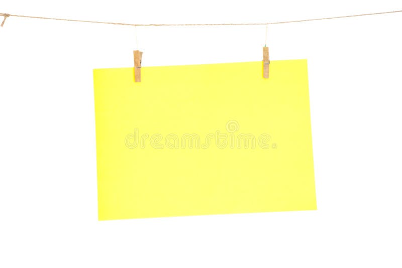 Yellow paper sheet