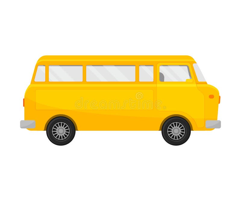 yellow minivan