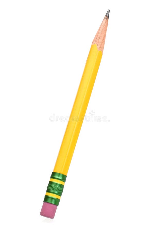 Yellow pencil isolated stock photo. Image of writing 47246132