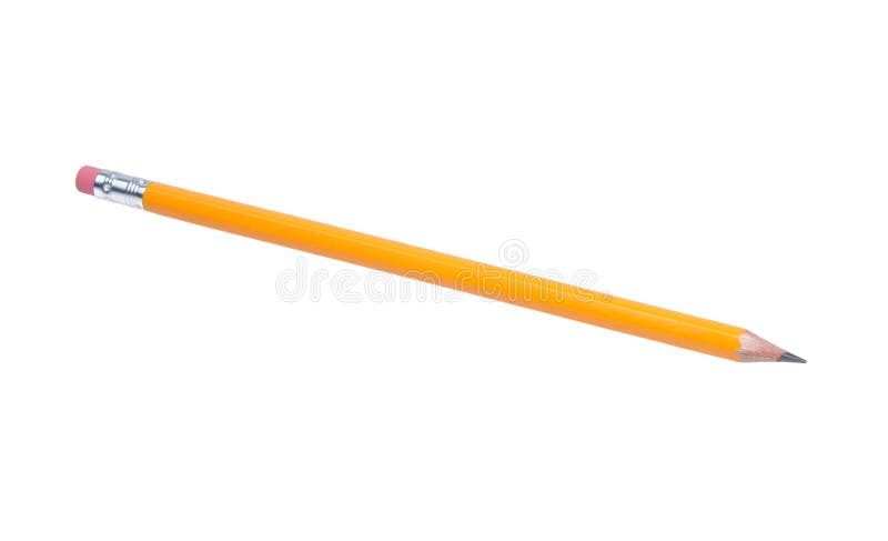 yellow pencil isolated