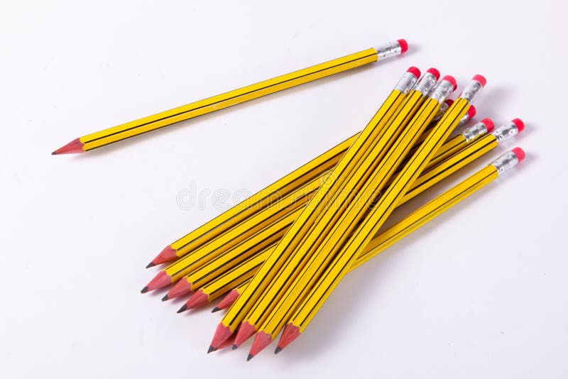 Yellow pencils stock photo. Image of learn, drawing 106481588