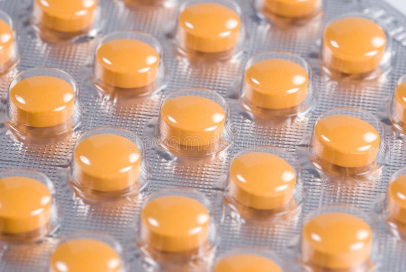 Yellow pills stock photo. Image of drug, medicine, vitamin 4890036