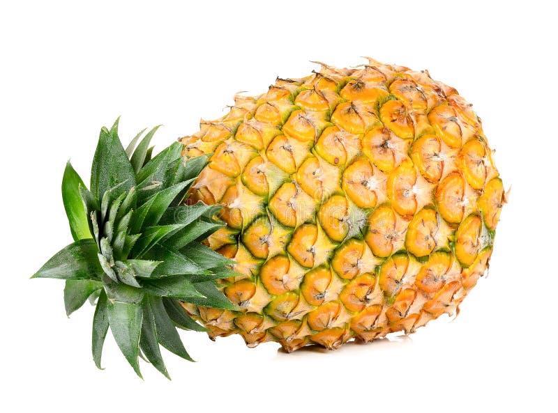 Yellow pineapple isolated stock photo. Image of nature 74118008