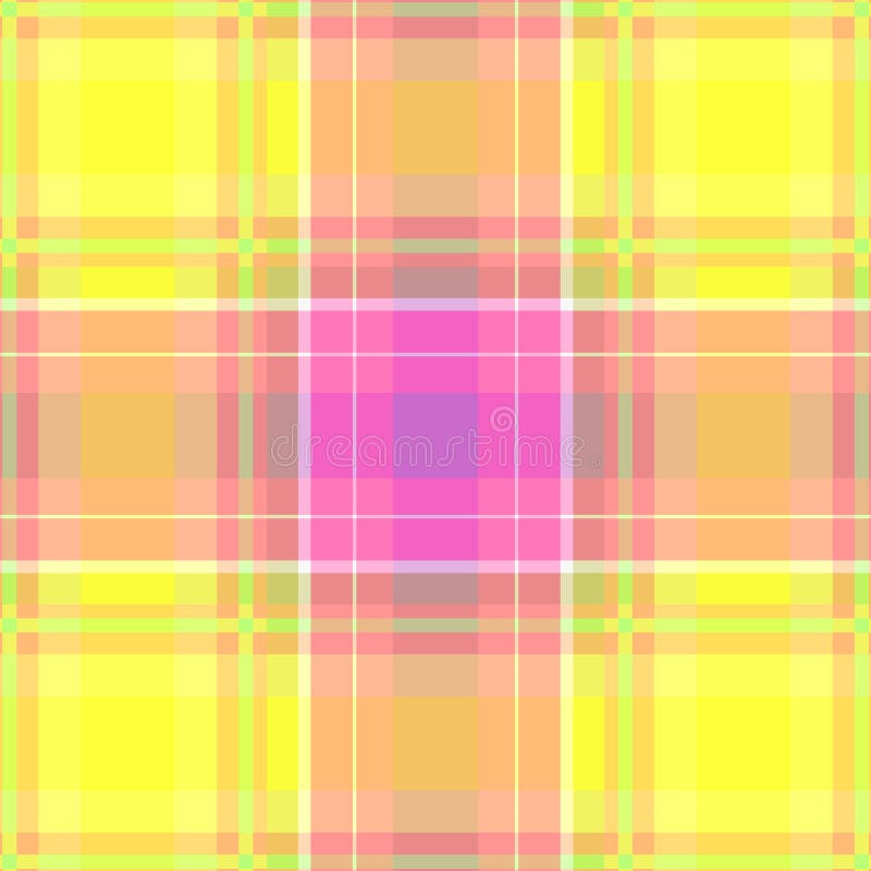 Yellow and pink plaid stock illustration. Illustration of striped 4063459