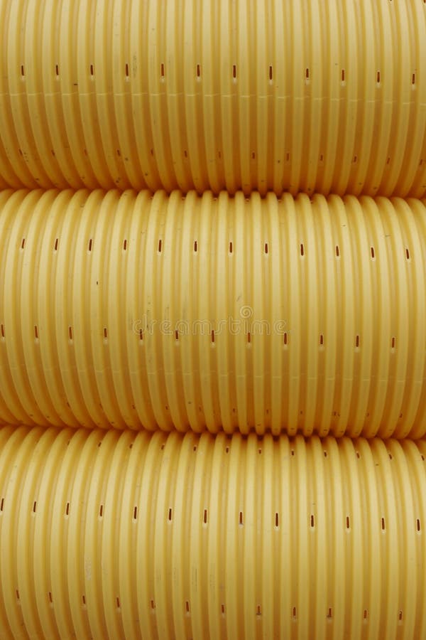 Yellow pipe stock image