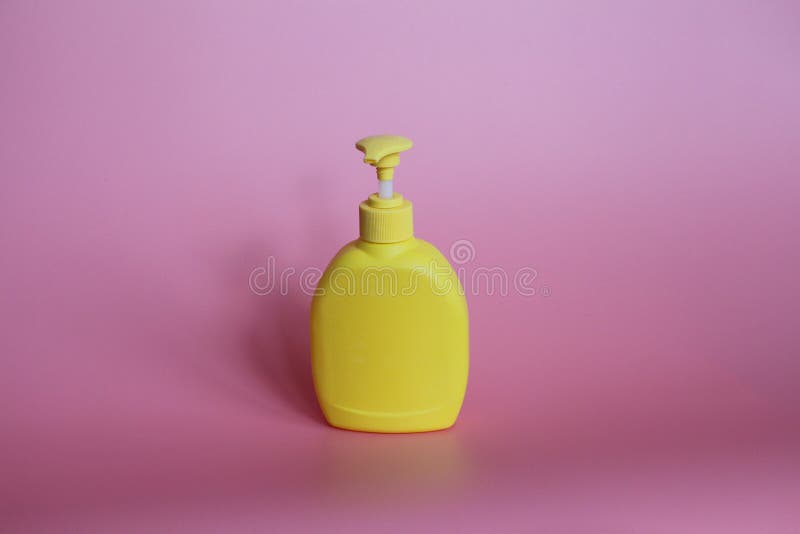 Download Yellow Plastic Bottle On A Pink Background Yellow Bottle With Dispenser Stock Image Image Of Yellow Soap 142924417 Yellowimages Mockups