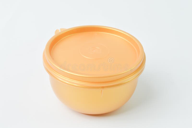 Yellow Plastic Bowl Isolated on a White Background Stock Image Image