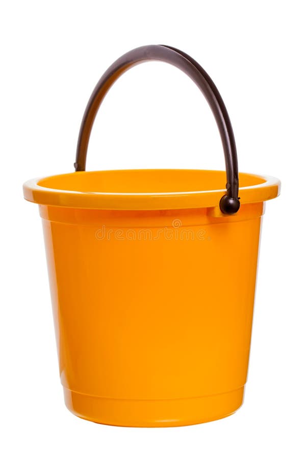 Yellow plastic bucket stock photo. Image of single, plastic 40200928