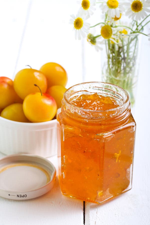 Yellow plum marmalade stock photo. Image of sweet, orangely 56804296