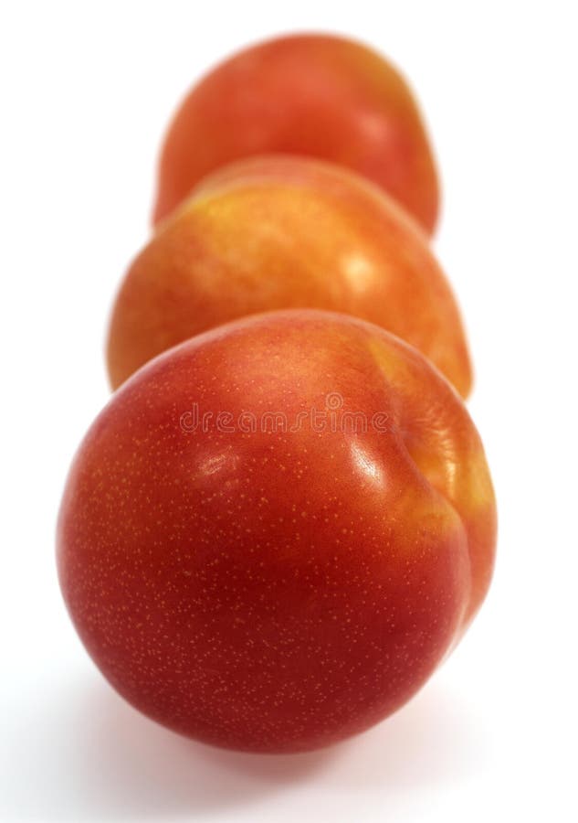 Yellow Plums, Fruits Against White Background Stock Photo Image of