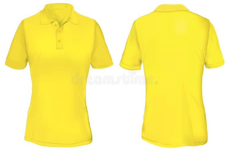 ladies yellow polo shirt