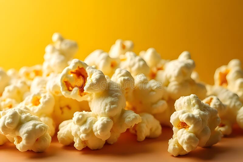 Yellow popcorn baked with fragrant butter ready to eat the ilustração do vetor