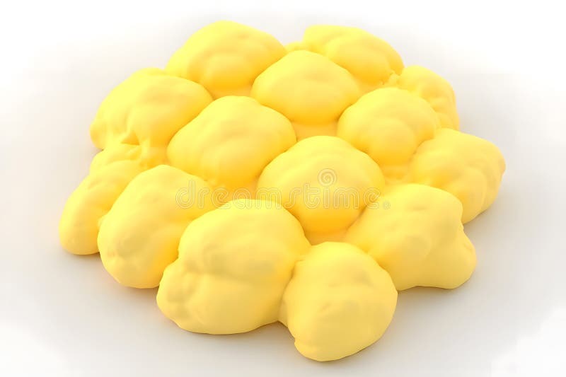Yellow popcorn baked with fragrant butter ready to eat the ilustração royalty free