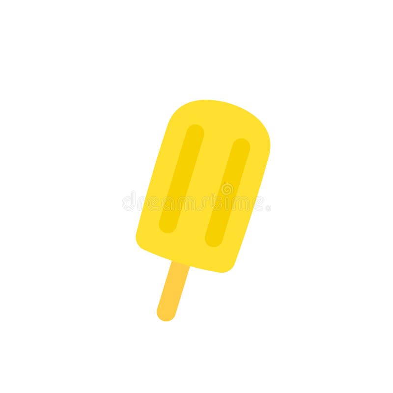 Yellow Popsicle Icon. Clipart Image Stock Vector - Illustration of ...