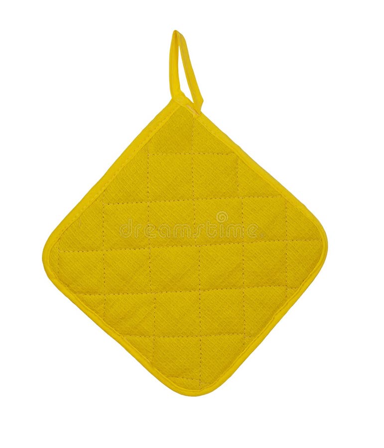 Yellow Pot Holder Isolated on White Background Stock Image Image of potholder, saucepan 32851519