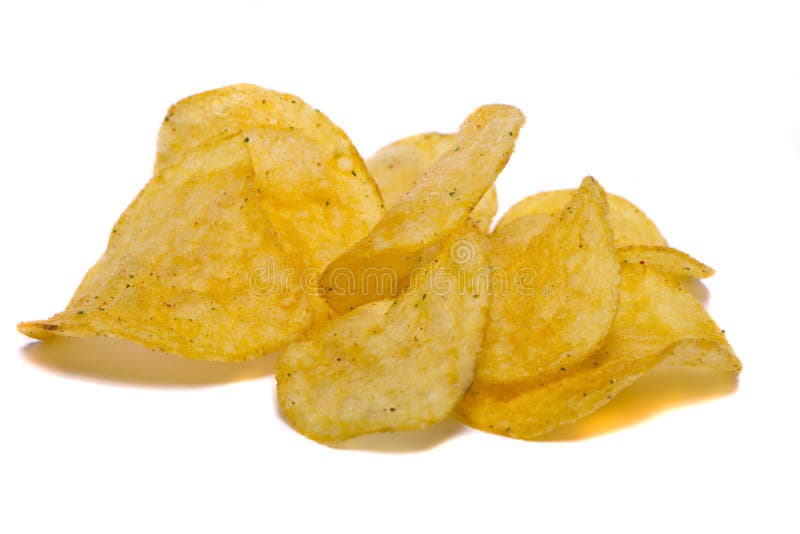 Yellow potato chips stock image. Image of lunch, food 105952135