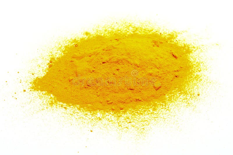 Yellow powder on white stock photo. Image of spices, powder 28857520
