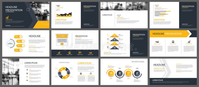 Yellow Presentation Templates And Infographics Elements Background Use