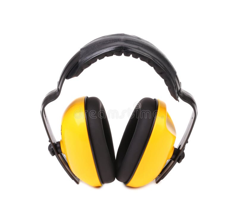 Yellow Protective Ear Muffs. Stock Photo Image of path, loud 35116374