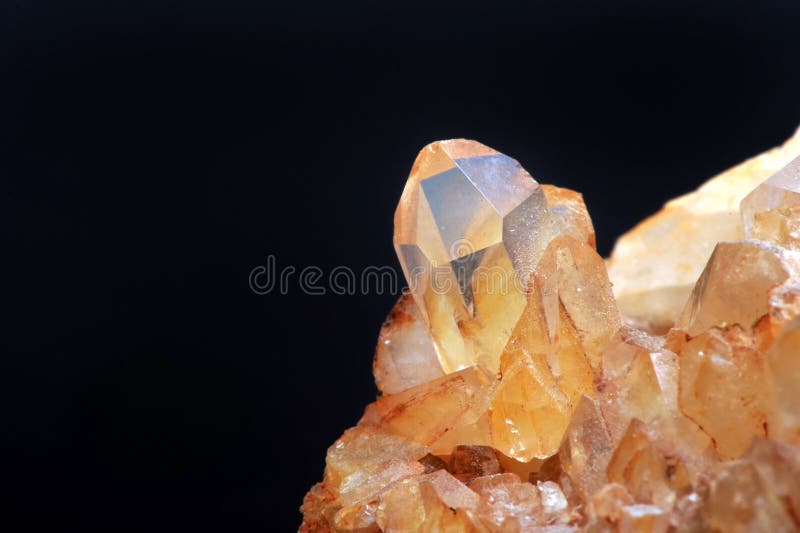 Yellow Quartz stock image. Image of clear, specimen, glass 10109413